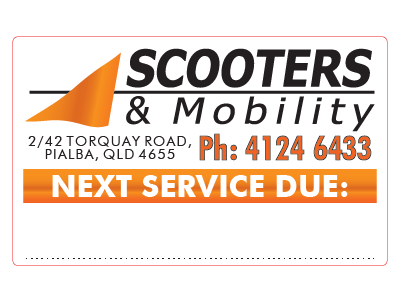 Scooters Mobility Service Stickers